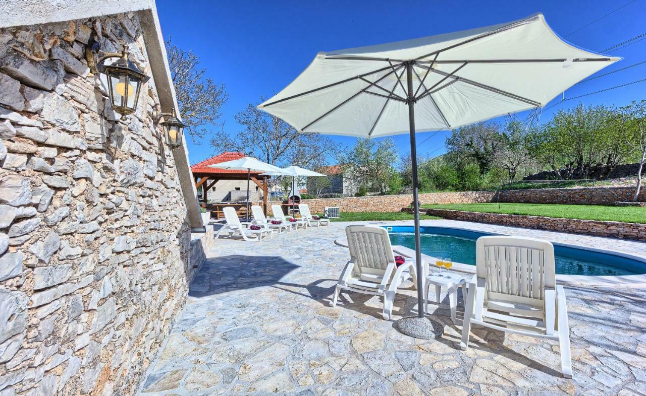 Pensjonat Dalmatia Stone House - Heated Pool Biorine Zewnętrze zdjęcie